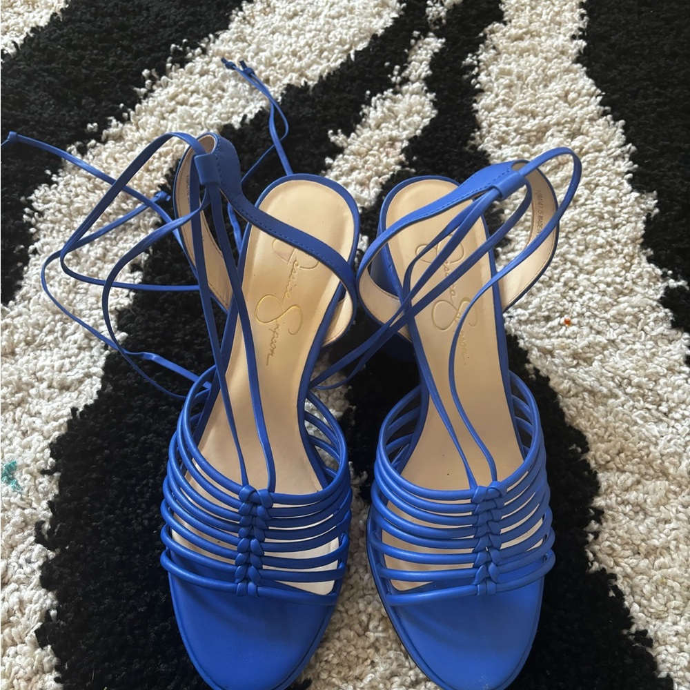 Jessica Simpson Royal Blue Strappy Heels